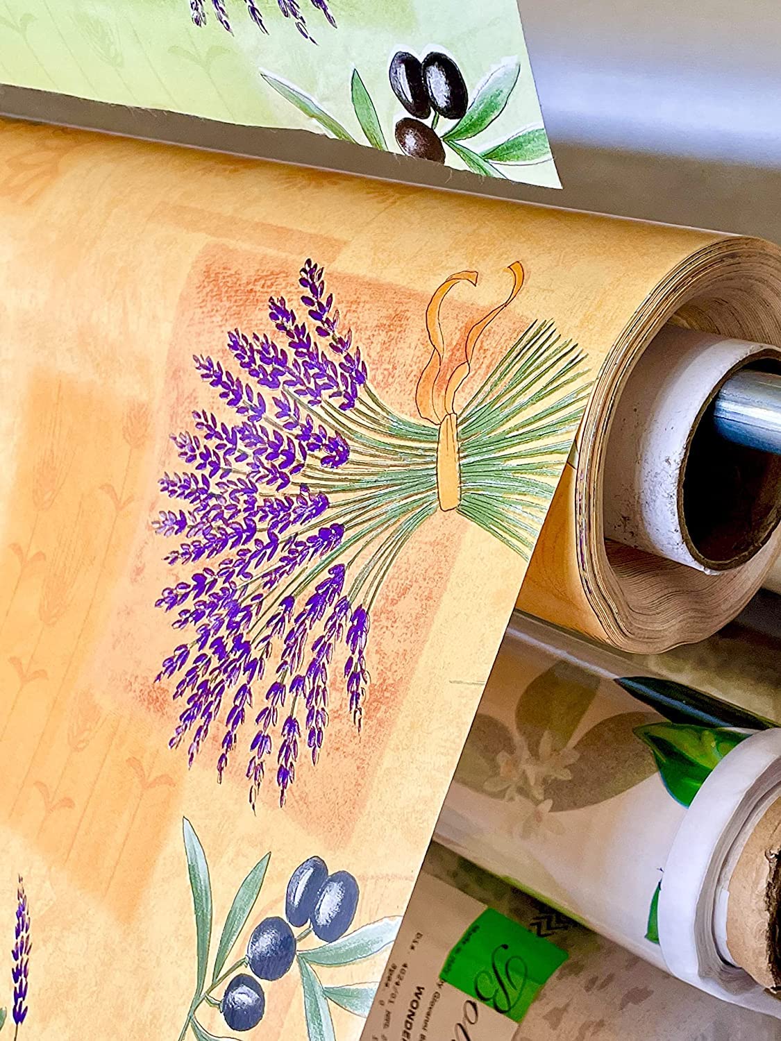 Kgs Orange Provençal Oilcloth - Sold By The Metre - 140 X 180 Cm