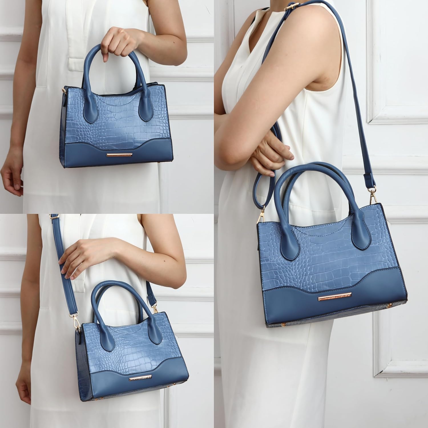 MKF Collection Gili Women’s Tote Handbag Crocodile Embossed Vegan Leather Crossbody Bag Purse by Mia K - Image 2