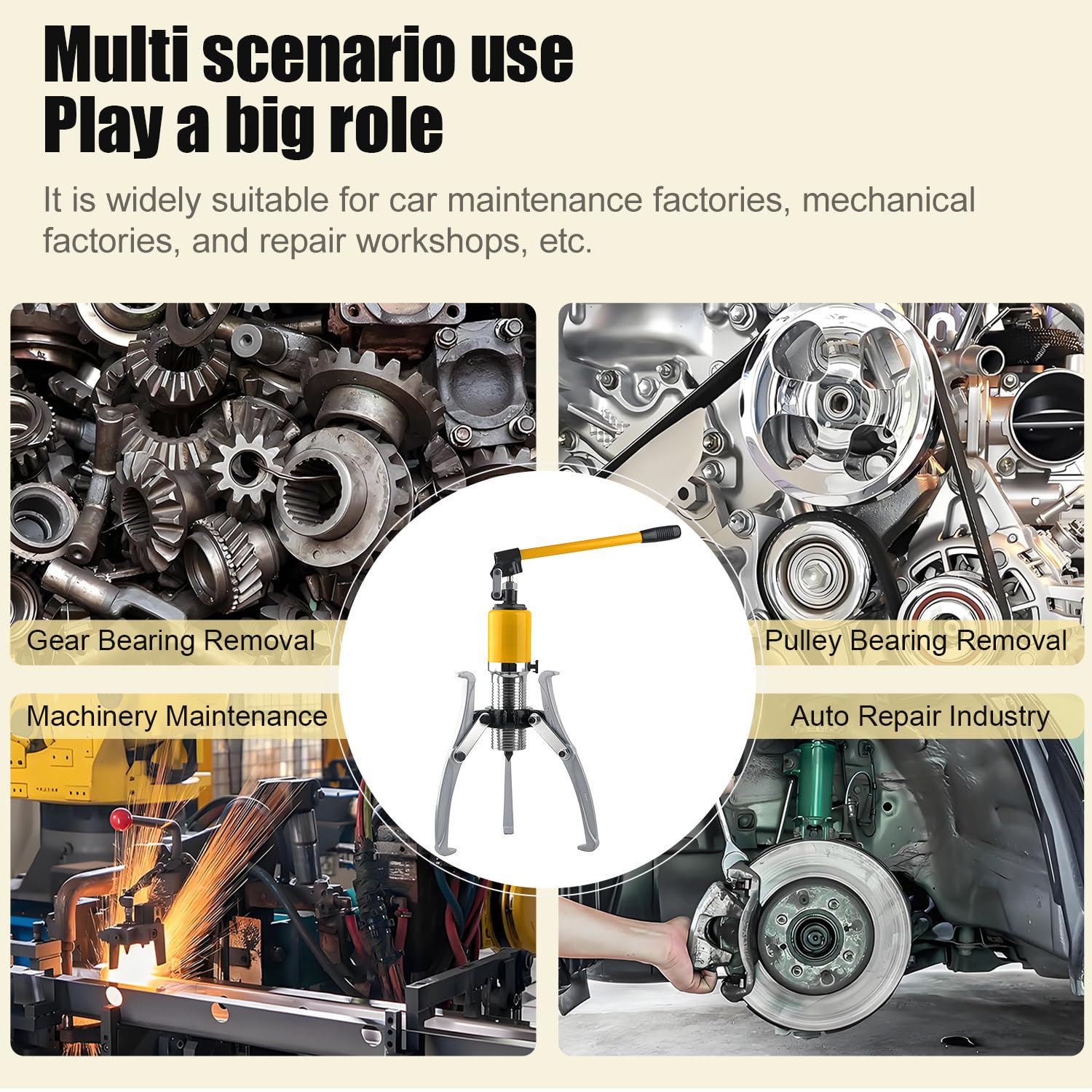 Hydrauliczny ściągacz przekładni, maks. 15 ton. Ściągacz hydrauliczny o udźwigu 2 lub 3 szczęki, ściągacz piast łożysk, 5T/10T/15T/20T do ściągania piast, kołnierzy, kół zębatych i łożysk 20T
