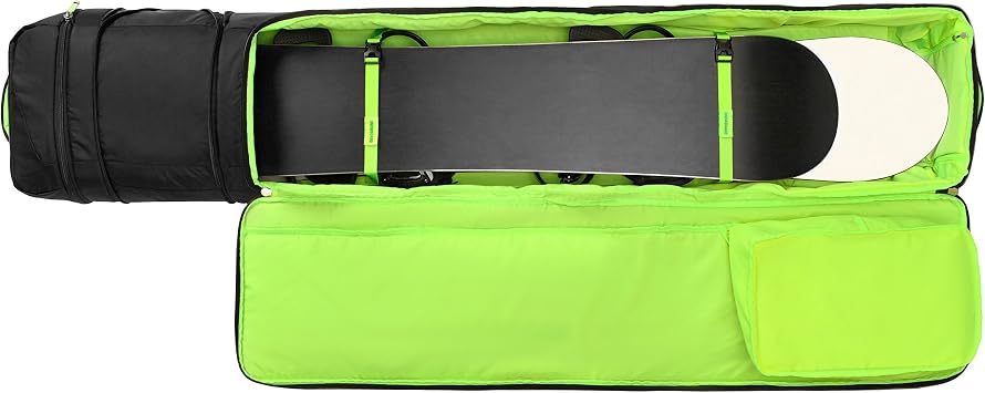 High Sierra Wheeled Ski/Snowboard Combo, Black/Zest, One Size