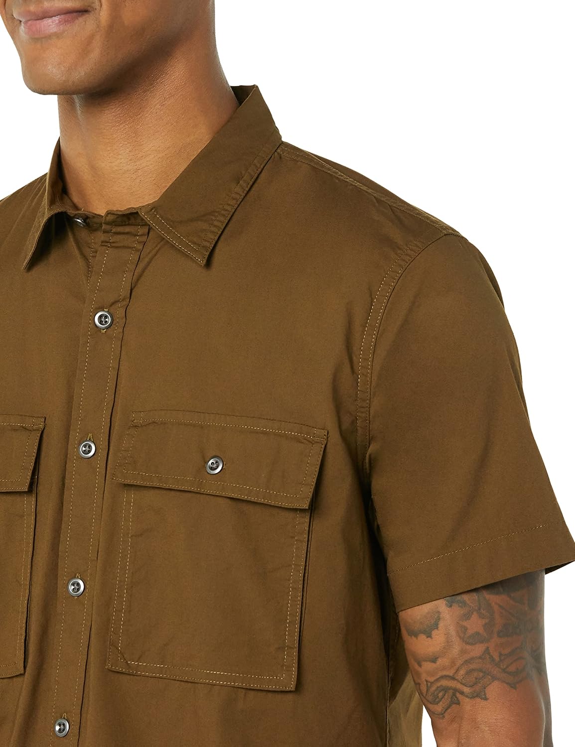 Amazon Essentials Men's Standard-Fit Short-Sleeve Two-Pocket Utility Shirt (Previously Goodthreads) - Image 5