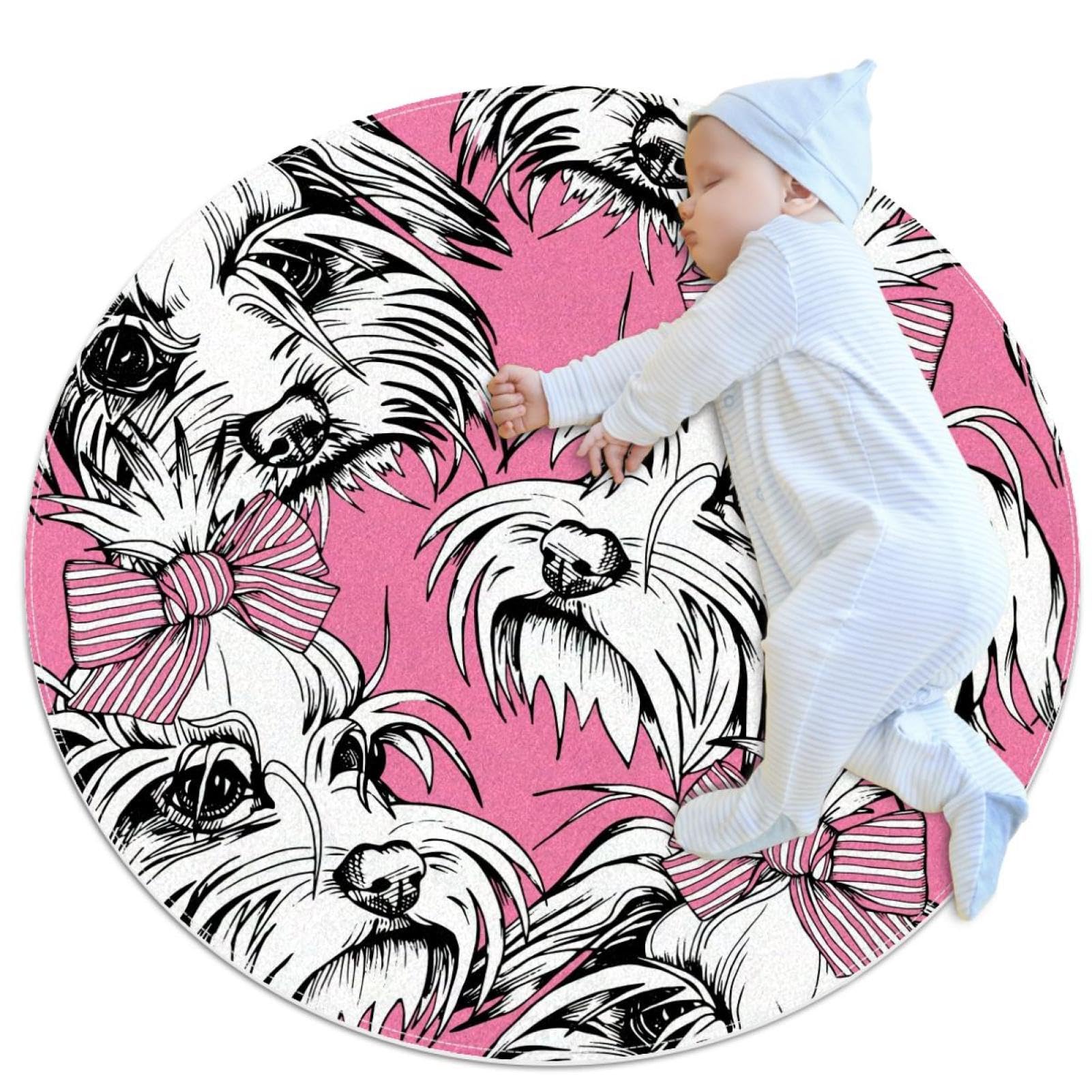 Tapis de salle de bain maltais blanc pour chambre d'enfant