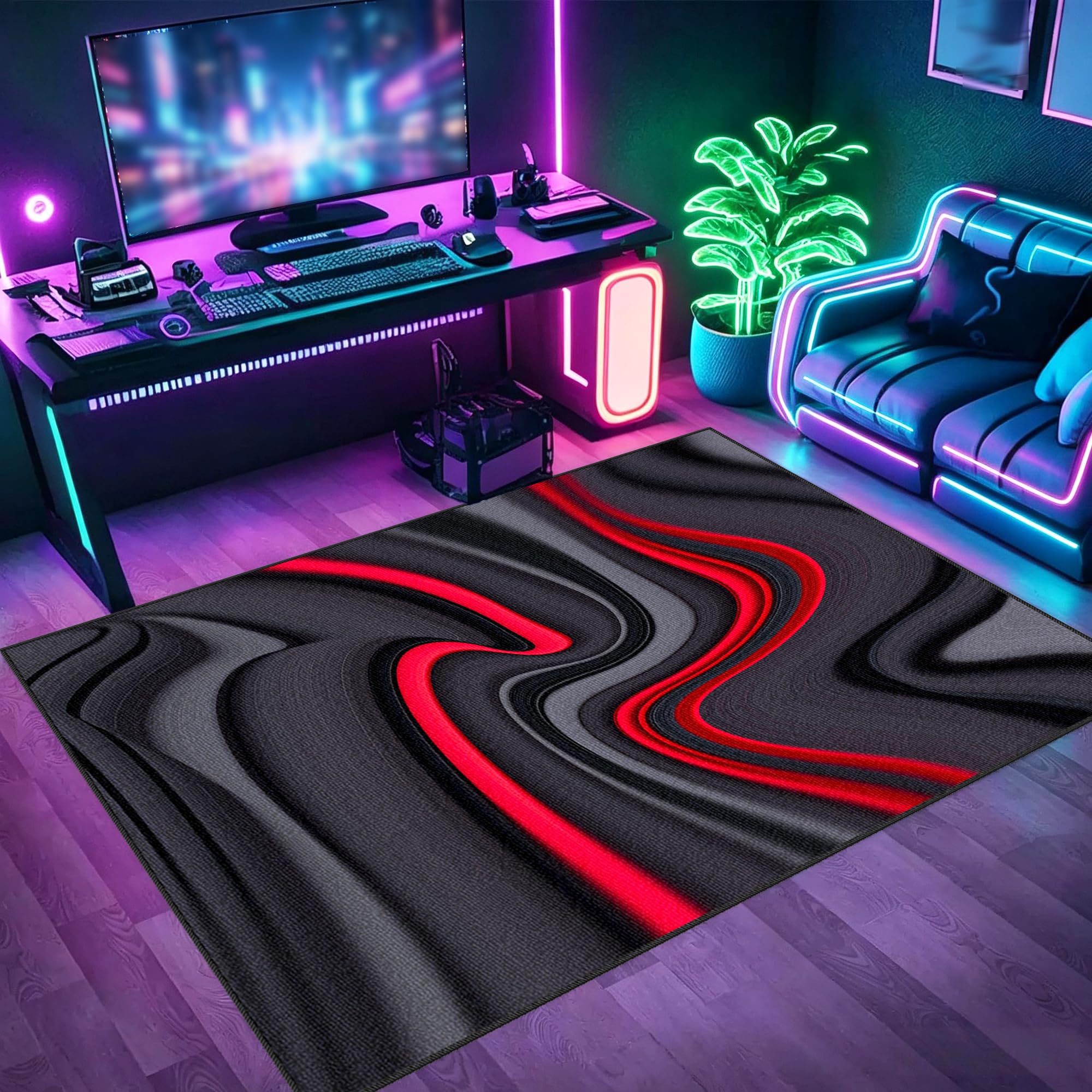 Tapis de jeu coloré et antidérapant lavable pour chambre d'enfant
