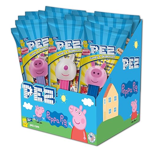 PEZ Peppa Pig Dispensadores de caramelos envueltos individualmente PEZ caramelos y dispensadores (12 unidades)
