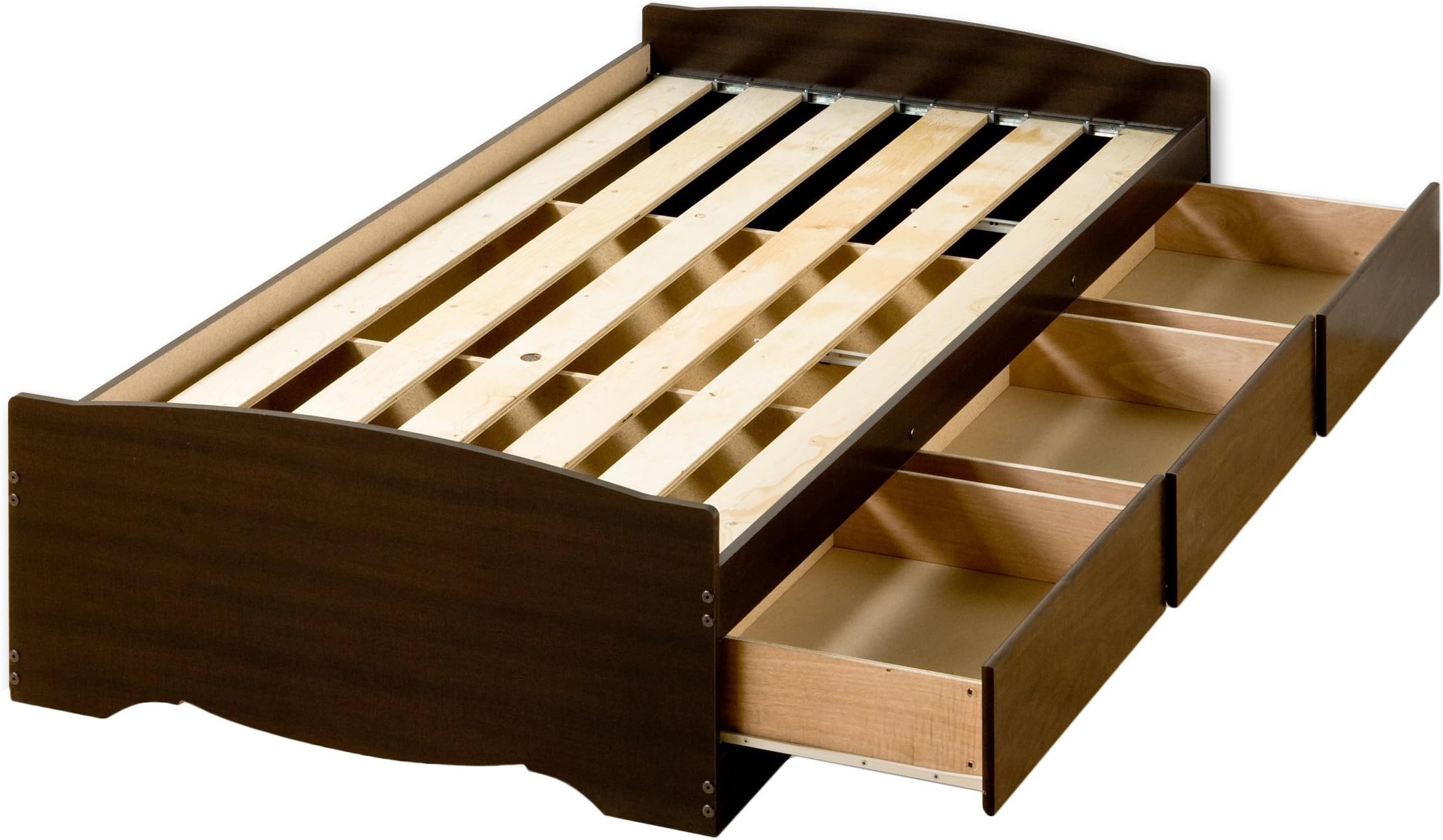Prepac EBX4105K Twin XL Mate’s Platform Storage Bed with 3 Drawers, Espresso Amazon.ca Home