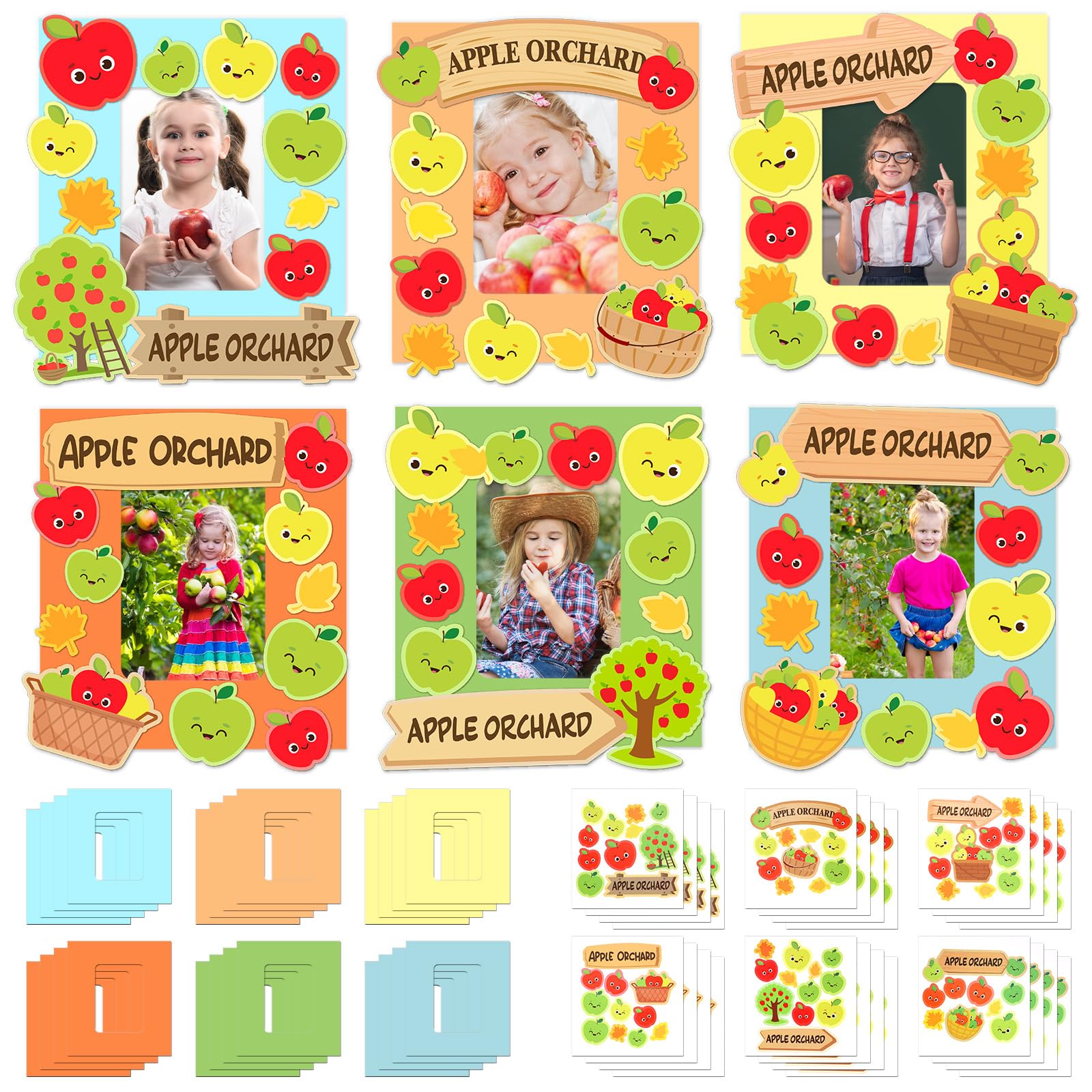 Amazon.com: Blueweenly 24 Sets Apple Crafts Fall Picture Frames