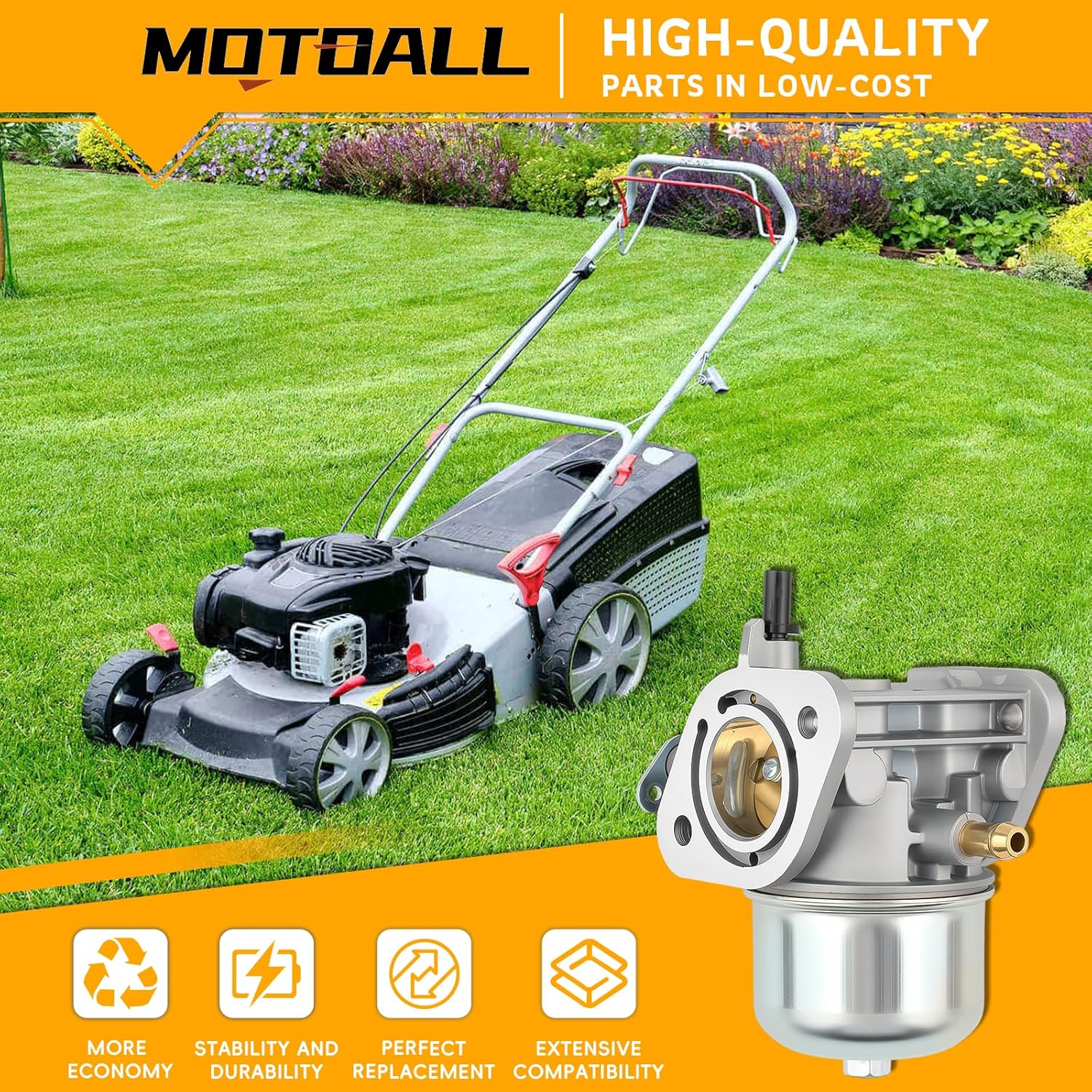 MOTOALL 15003-7054 Carburetor for Kawasaki Engine FH430V FH381V FH541V Engine Assembly 15004-7057 15003-7107