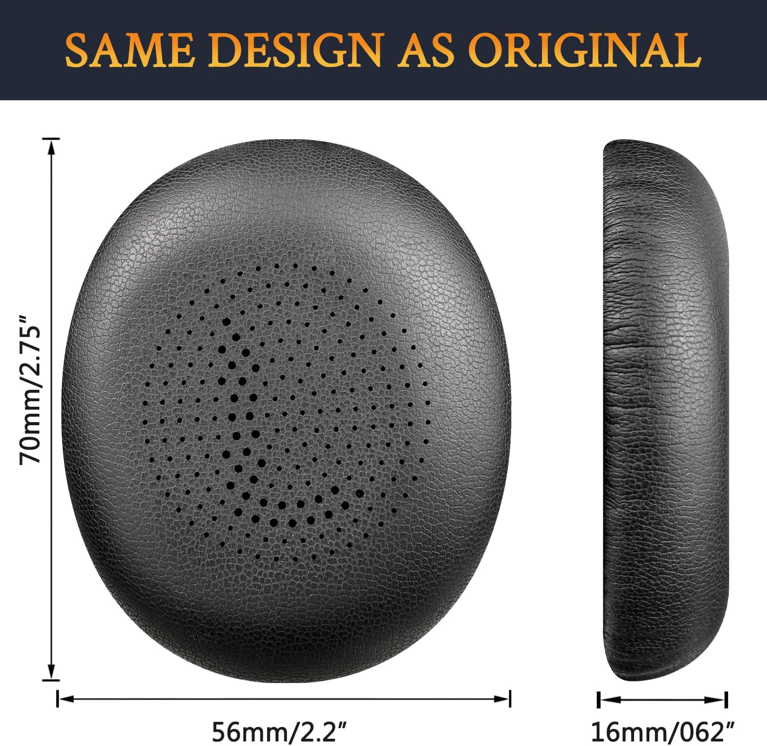 SOULWIT Replacement Ear Pads for Jabra Evolve2 30 Headset, Earpads Cushions with Softer Protein Leather, High-Density Foam - Black