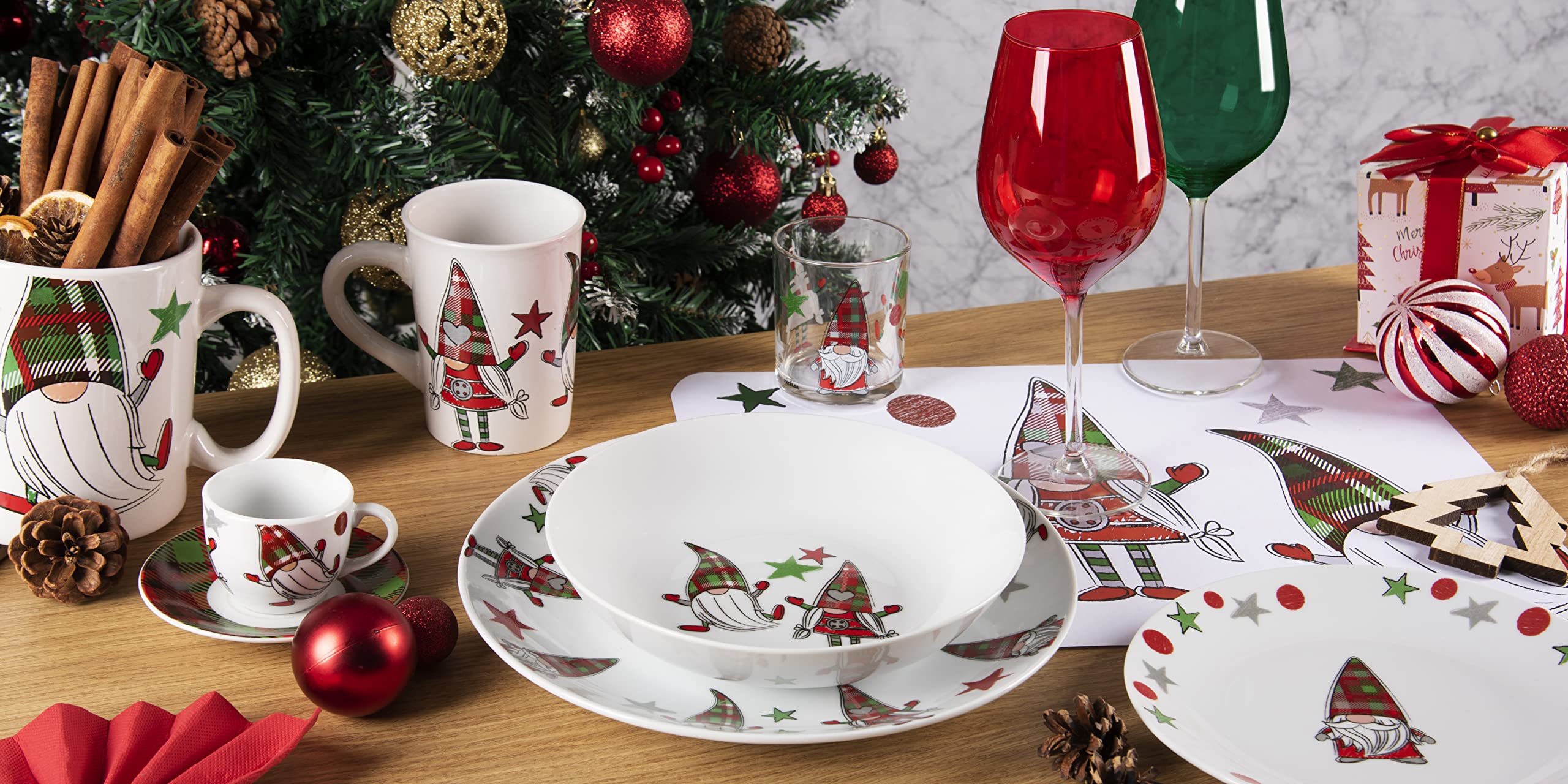 Excelsa Tartan Gnome 65504 zastawa stołowa 18 sztuk