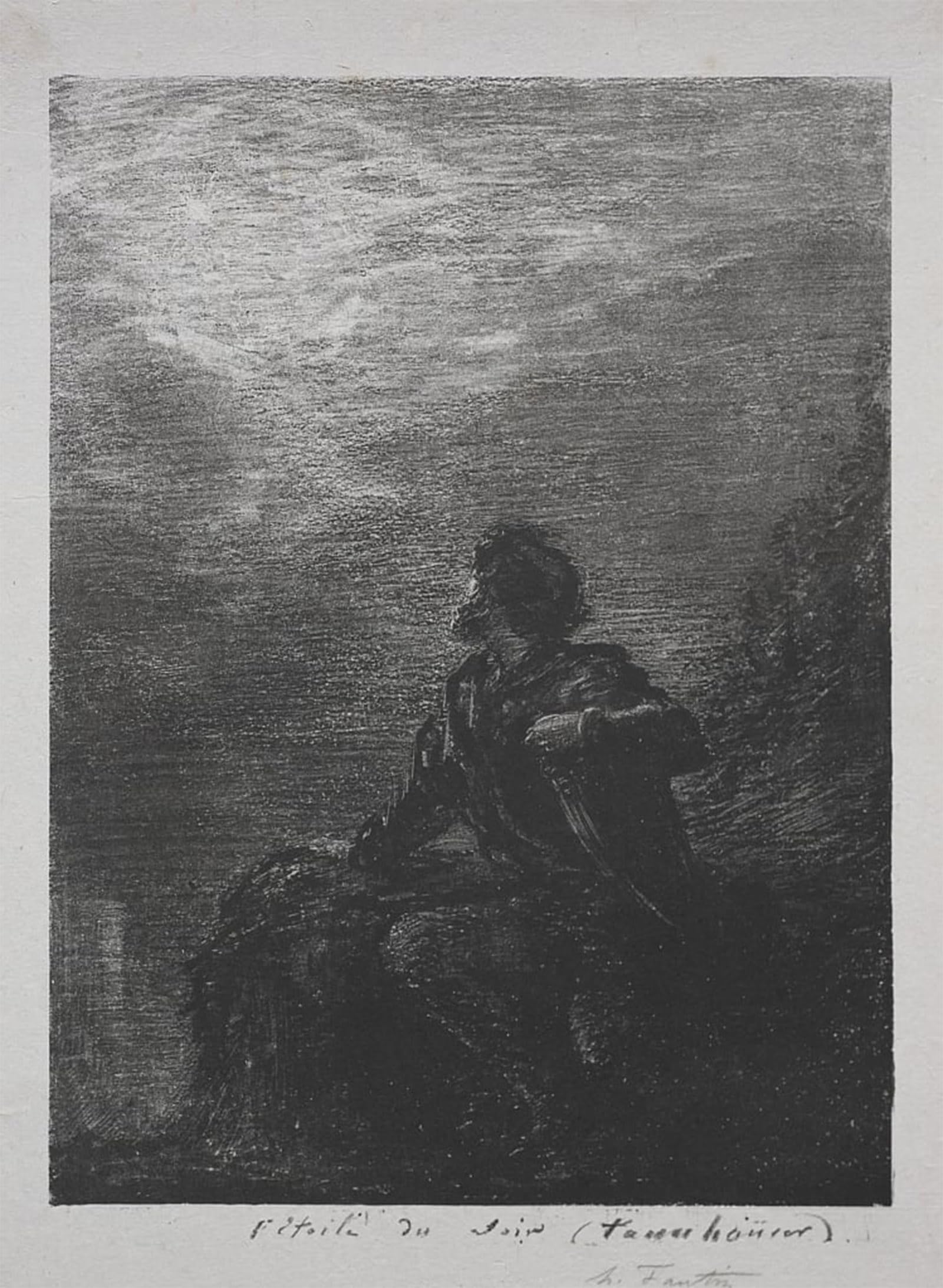SERENDIPITP Abstract Painting Mural Print Picture Wall Decor Painting the Evening Star by Ignace Henri Jean Fantin Latour Vintage Wall Artwork for Home Decor 60x90cm