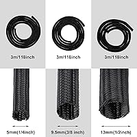 Vista 6 de Boao 3 Piezas Protector de Cable Tubo Organizador de Cables Funda de Cable Manga Dividida para Cable Cargador USB Cubierta de Cable Cable de Audio