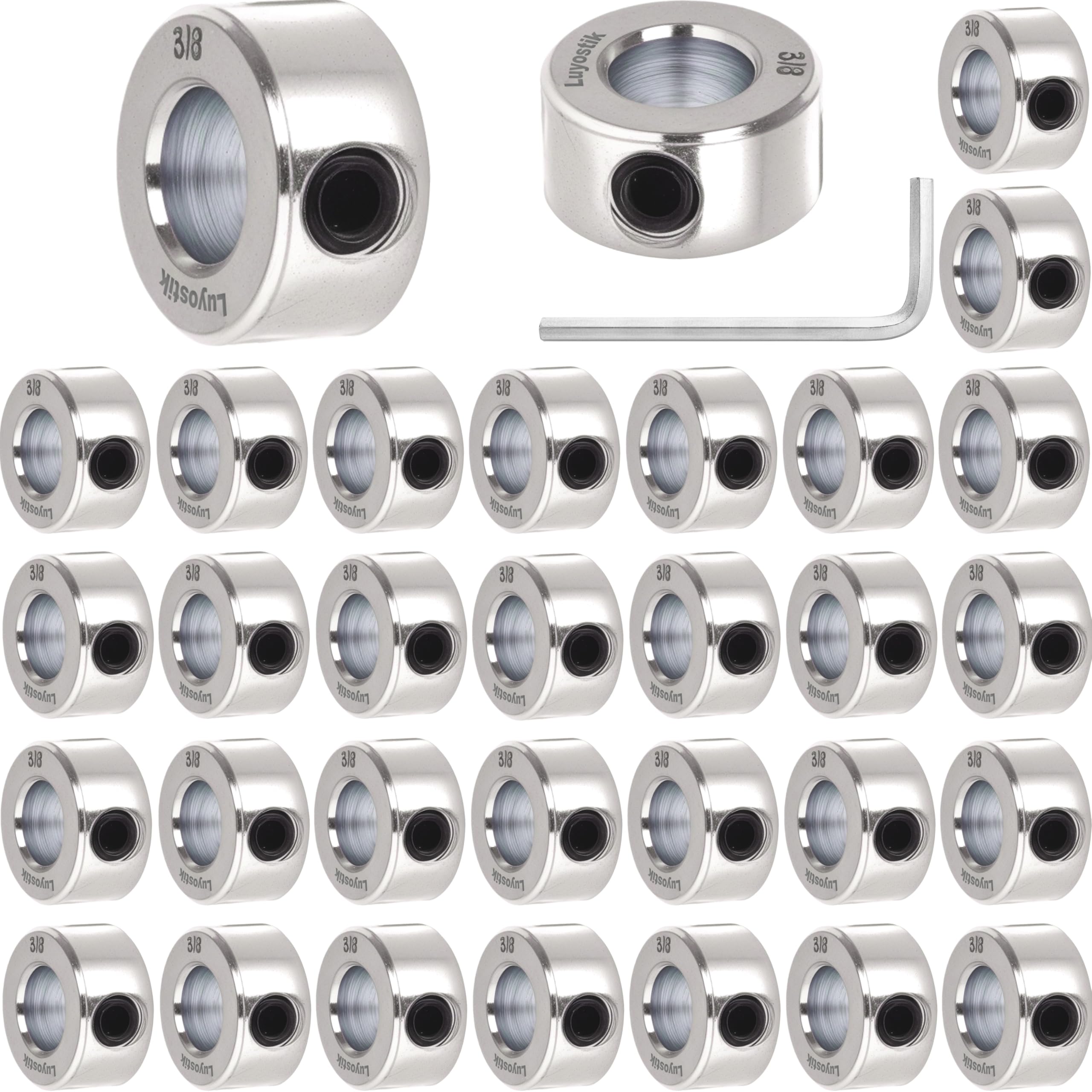 Zinc Plated Shaft Collars - 8 Pack -14 Zinc Plated Shaft Collars - 8 Pack -14
