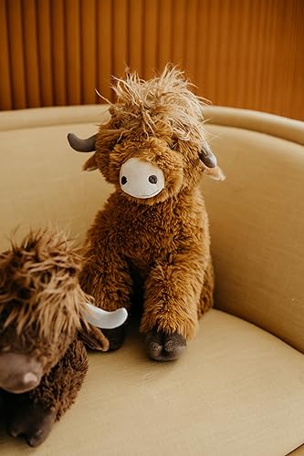 Miniatura 2 de The Petting Zoo Highland Cow - Peluche de animales de peluche, regalos para niños, animales salvajes de la vida silvestre, juguete de peluche de