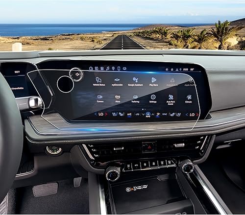 Vista 14 de Protector de pantalla Coleya 2021-2025 2026 Tahoe para Chevrolet Tahoe (asiento trasero de 12.6 pulgadas), vidrio templado 9H 2023 2024 2025