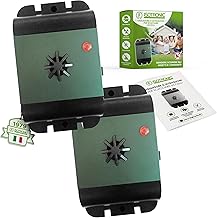 ISOTRONIC Deterrente per uccelli | Repellente a ultrasuoni | Dispositivi per scacciare uccelli e piccioni | Dissuasore alimentato a batteria per balcone, finestre e alberi | Confezione da 2