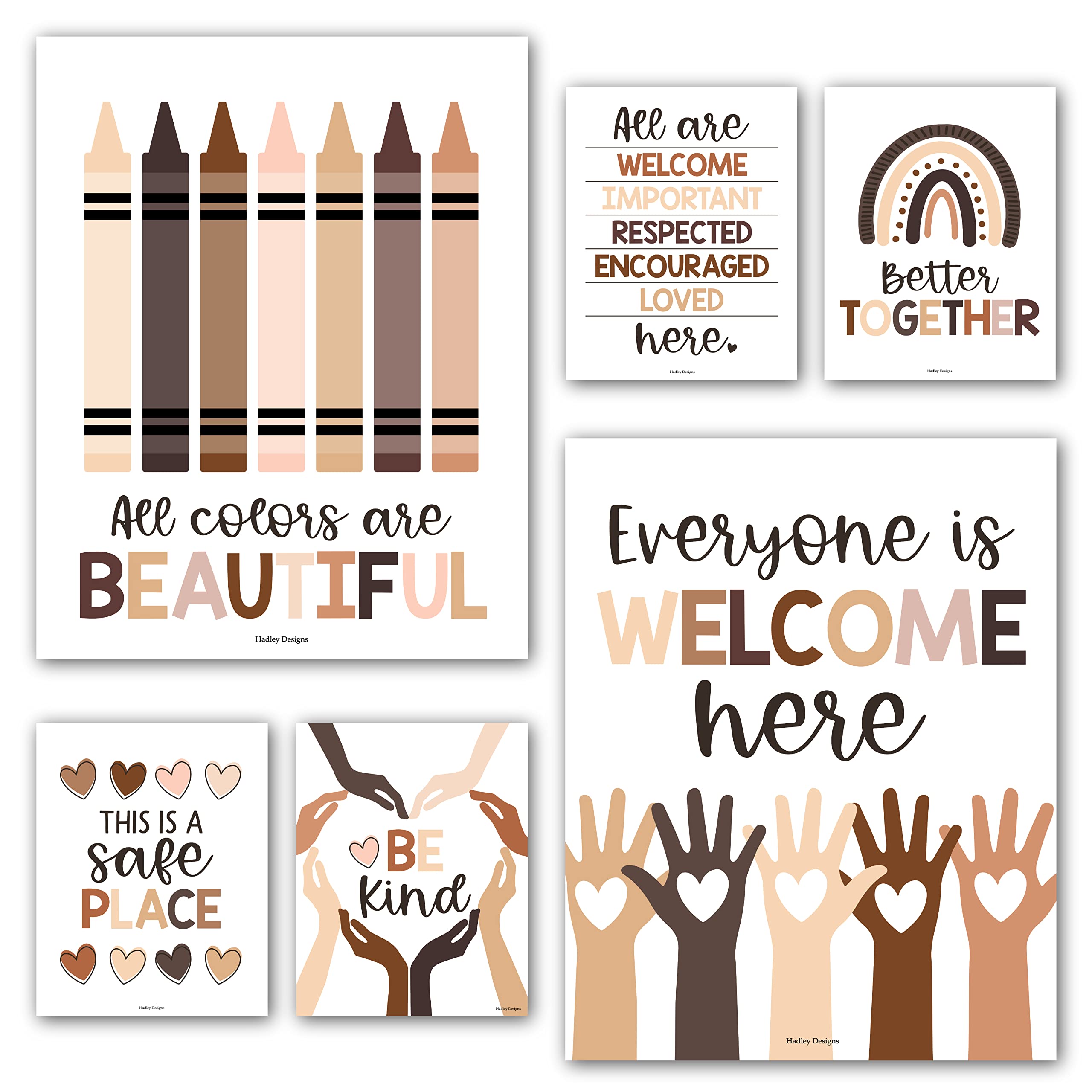 Buy Hadley Designs 6 Colorful Diversity S For Classroom Decor For 