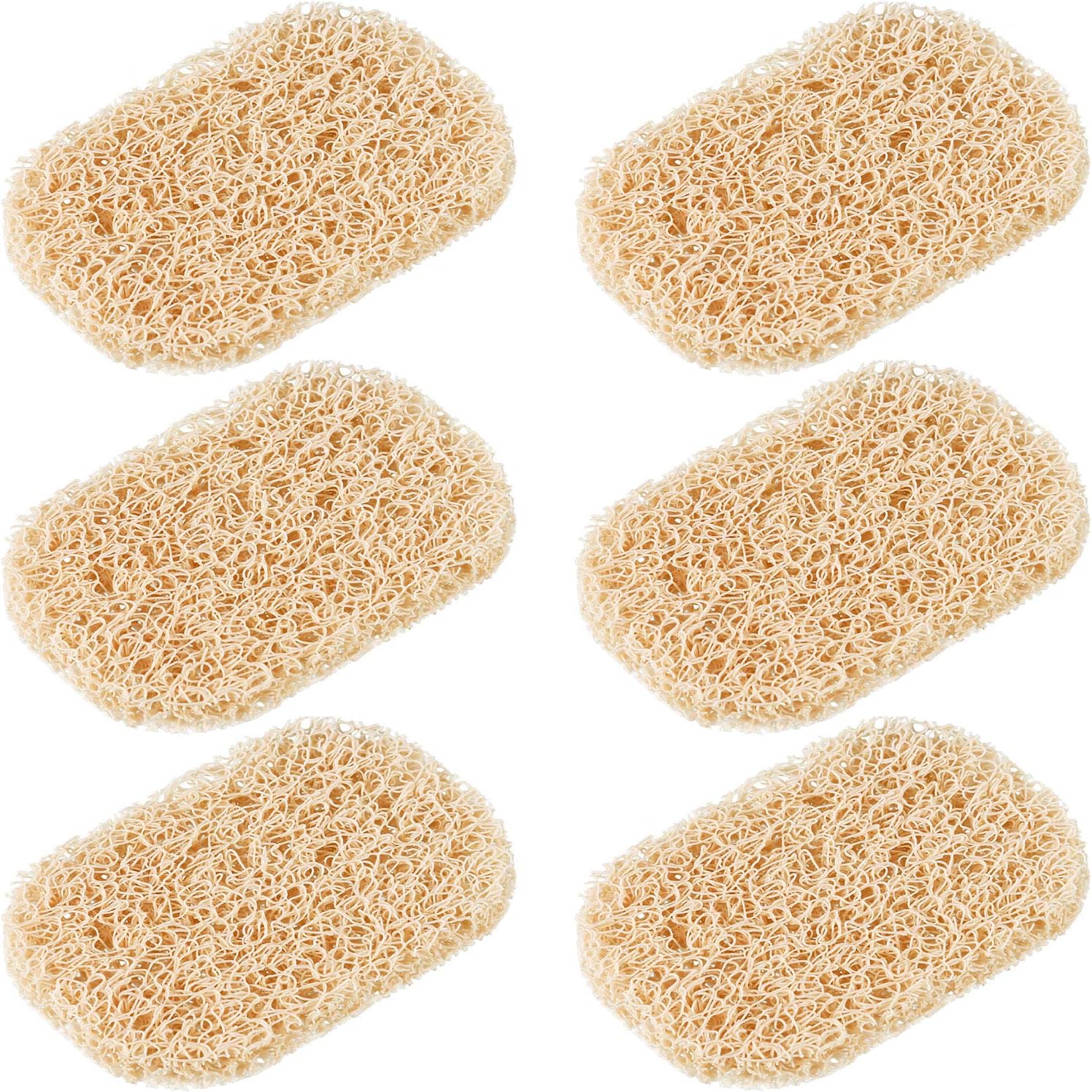 Tatuo 12 Pieces Soap Saver Non-Slip PVC Dishes Soap Holder Accessory for Bathroom Soap Supplies, Beige
