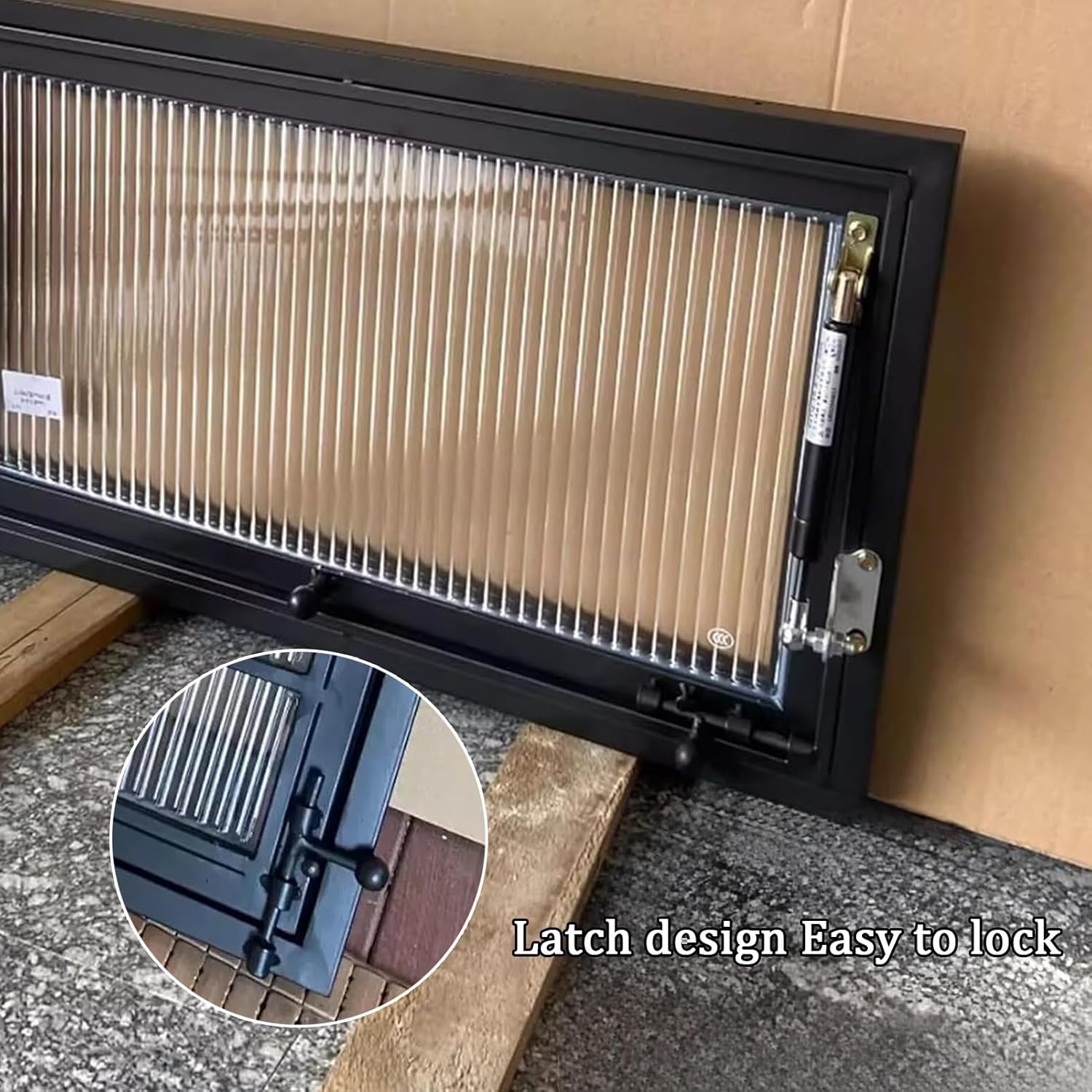 JKGHK Mobile Home Window, Mobile Home Concession Windows, Aluminum Tempered Utility Window, Small Basement Flip-up Soundproof Windows for Milk Tea Shop(20x20cm)