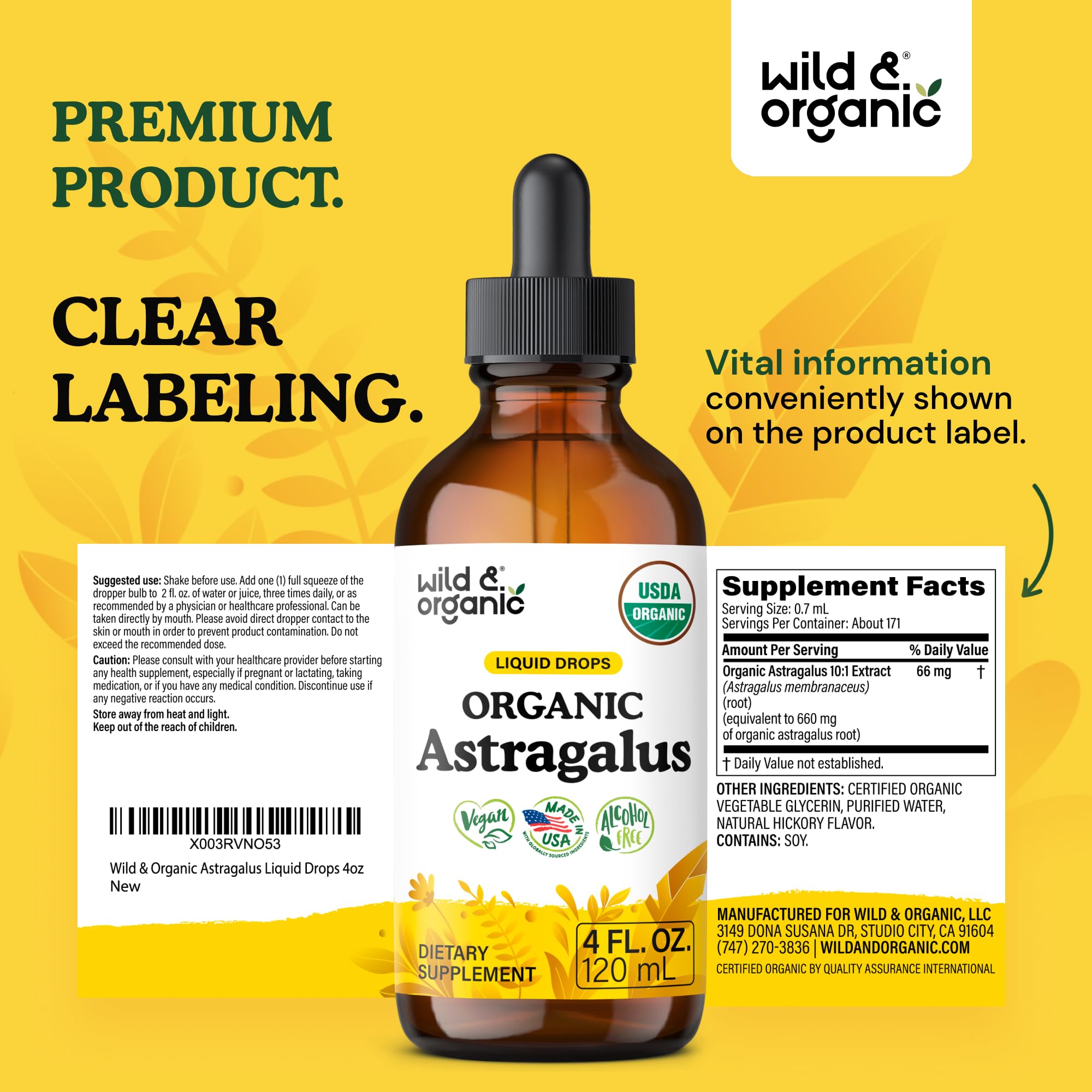 USDA Organic Astragalus Root Extract Drops - Immune Support - 4 oz — Amazon image 9