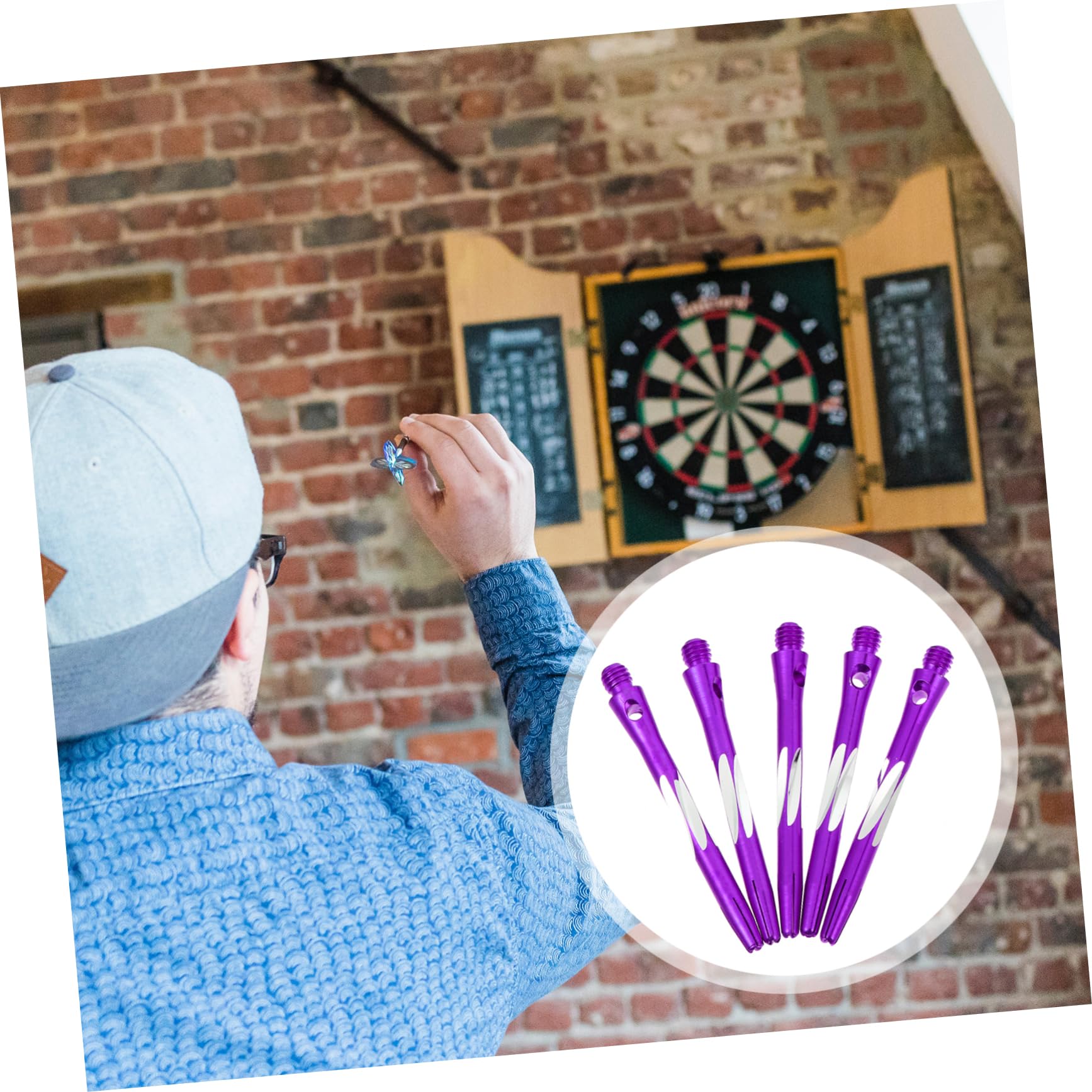 balacoo 5pcs Shafts Standard 2ba Thread Stem Aluminum Alloy Shafts Metal Shaft Supplies