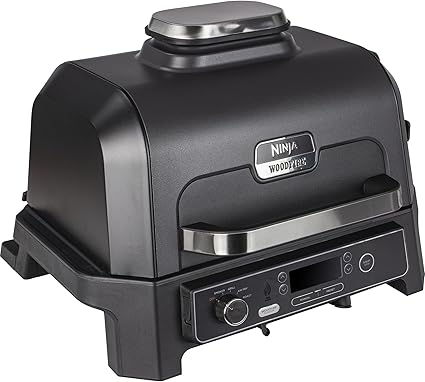 NINJA OG850EU Woodfire Electric XL Outdoor Grill, Grey/Black