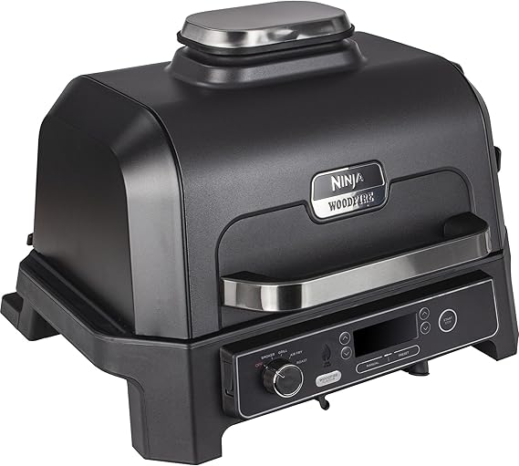 NINJA OG850EU Woodfire Electric XL Outdoor Grill, Grey/Black