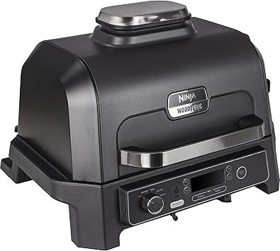 NINJA OG850EU Woodfire Electric XL Outdoor Grill, Grey/Black