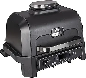NINJA OG850EU Woodfire Electric XL Outdoor Grill, Grey/Black