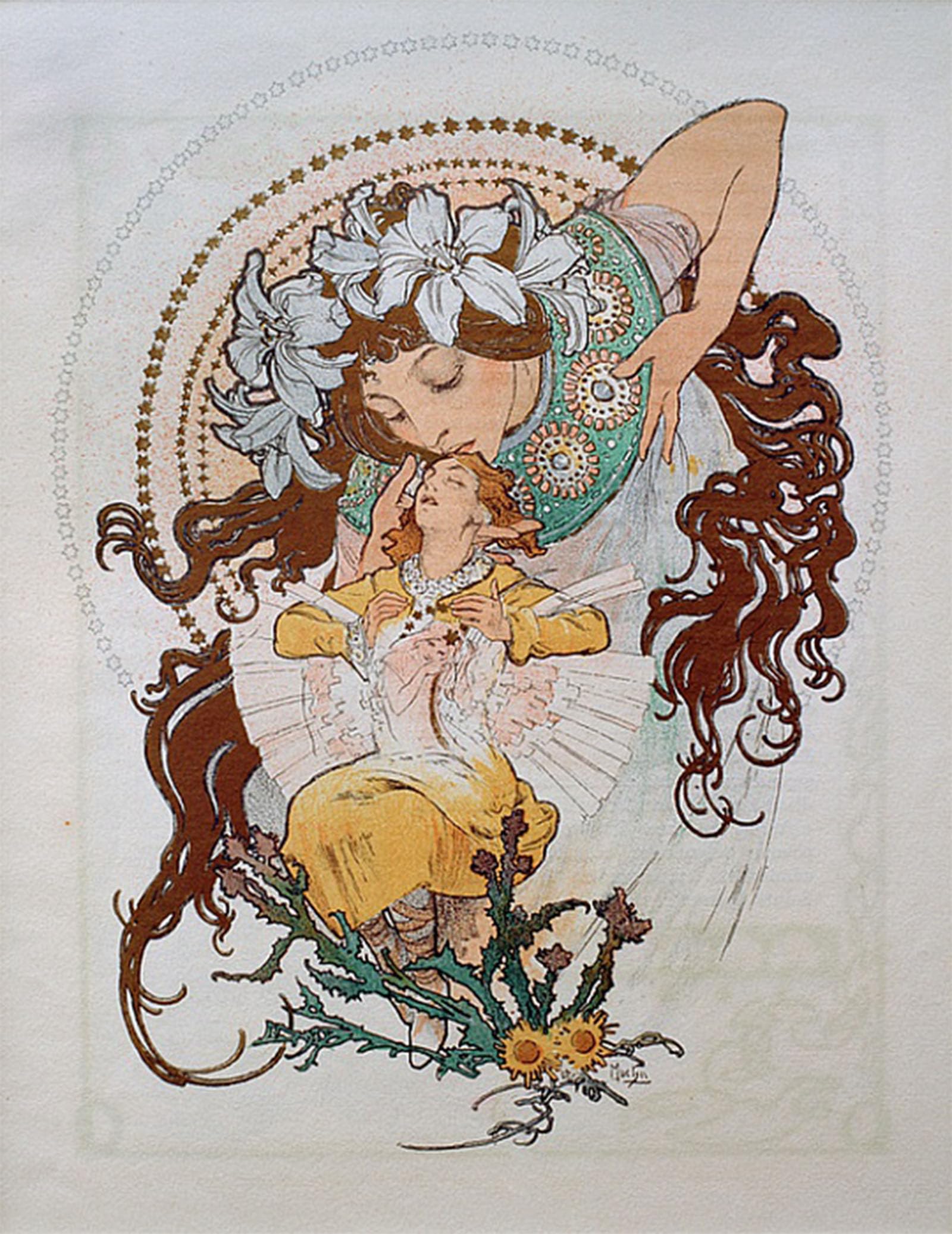 ARTXLXXBN Famous Print Painting Colorful Art Print Poster by Alphonse Mucha Canvas Art Decorations for Home Decor 60x90cm