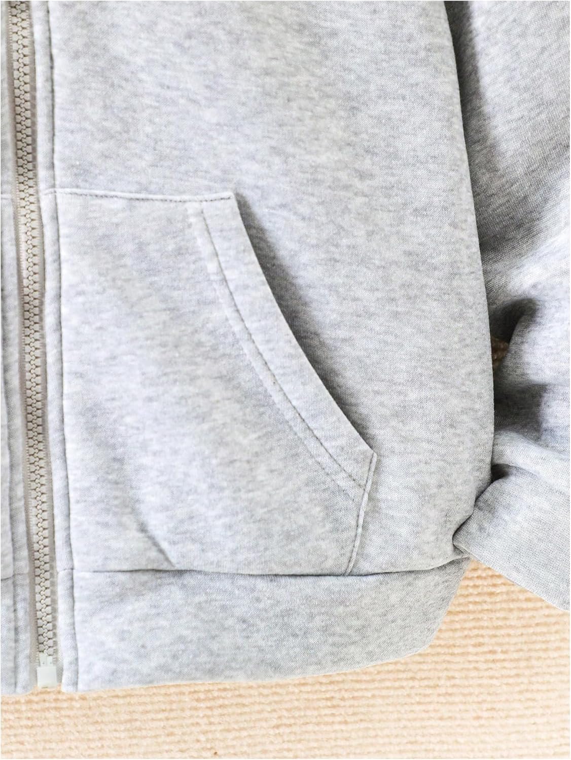 SHENHE Boy's Zip Front Loose Hoodie Casual Long Sleeve Sweatshirt Jacket with Pocket - Image 5