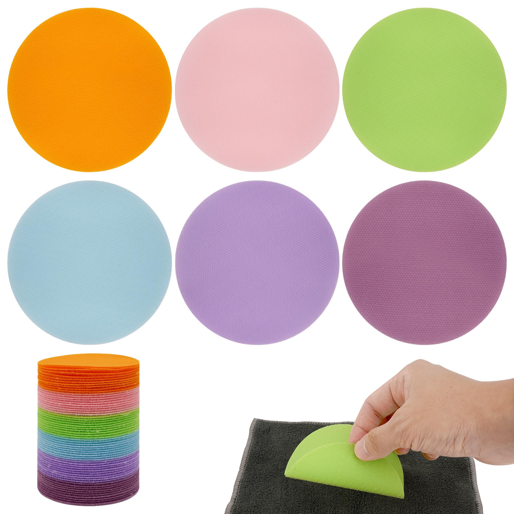 ReignSword 60 Pack Carpet Spots Markers, Multicolour Floor Dots Marker Stickers, Circle Carpet Markers for Group Activity Supplies (4 Inches)