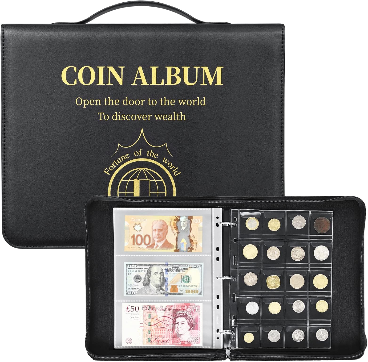 AITIME 3 in 1 Coin Collection Holder Album Book for