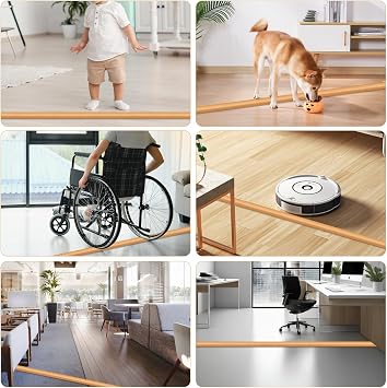 Floor Cable Cover, 3M x 3cm Self-adhesive Floor Cable Protector, Wire Covers for Cables, Flexible Floor Cord Channel for Protect Cables and Prevent Trip Hazards, for Home, Offices, Gyms (Light Brown)