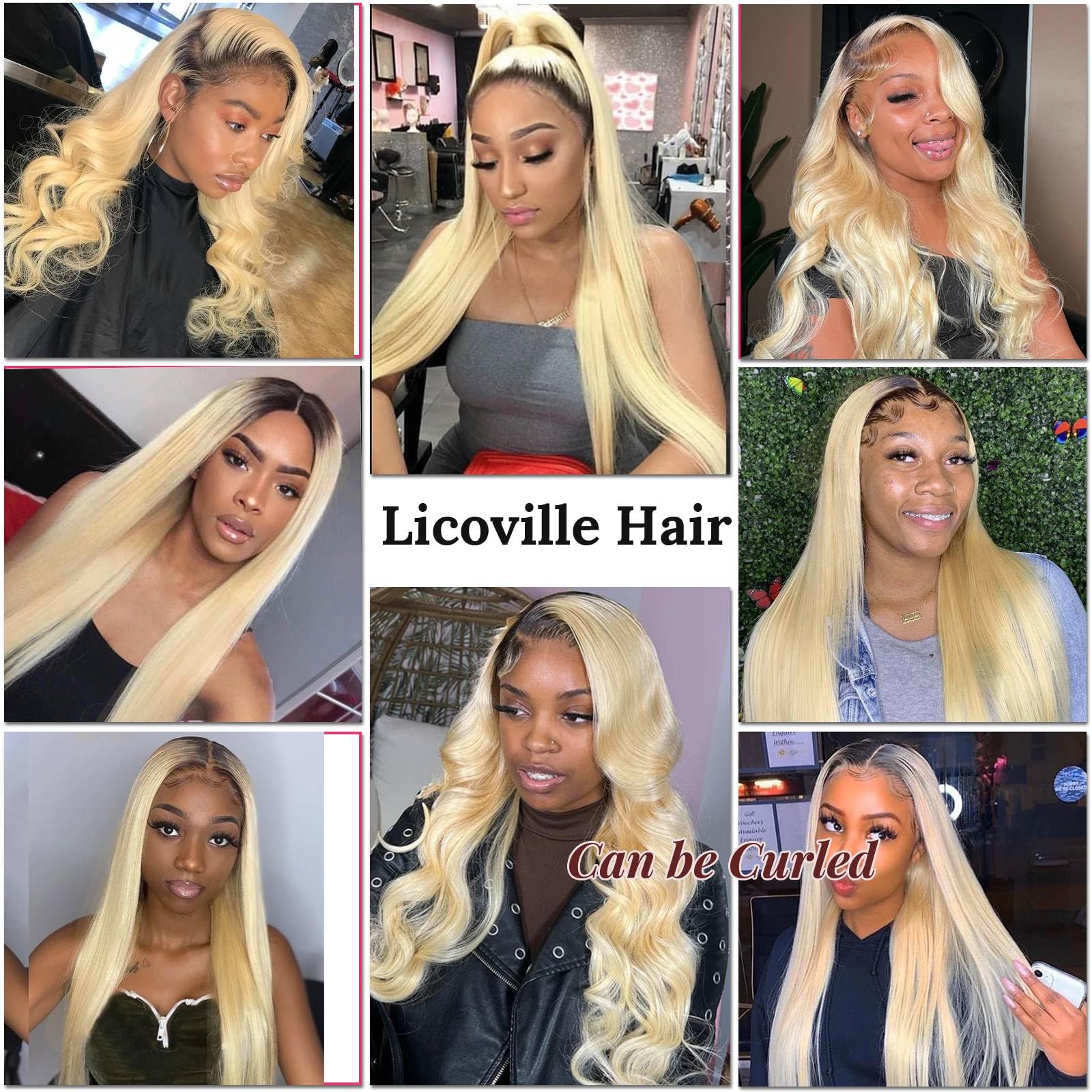 Amazon.com : Licoville Ombre Blonde Lace Front Wig Human 
