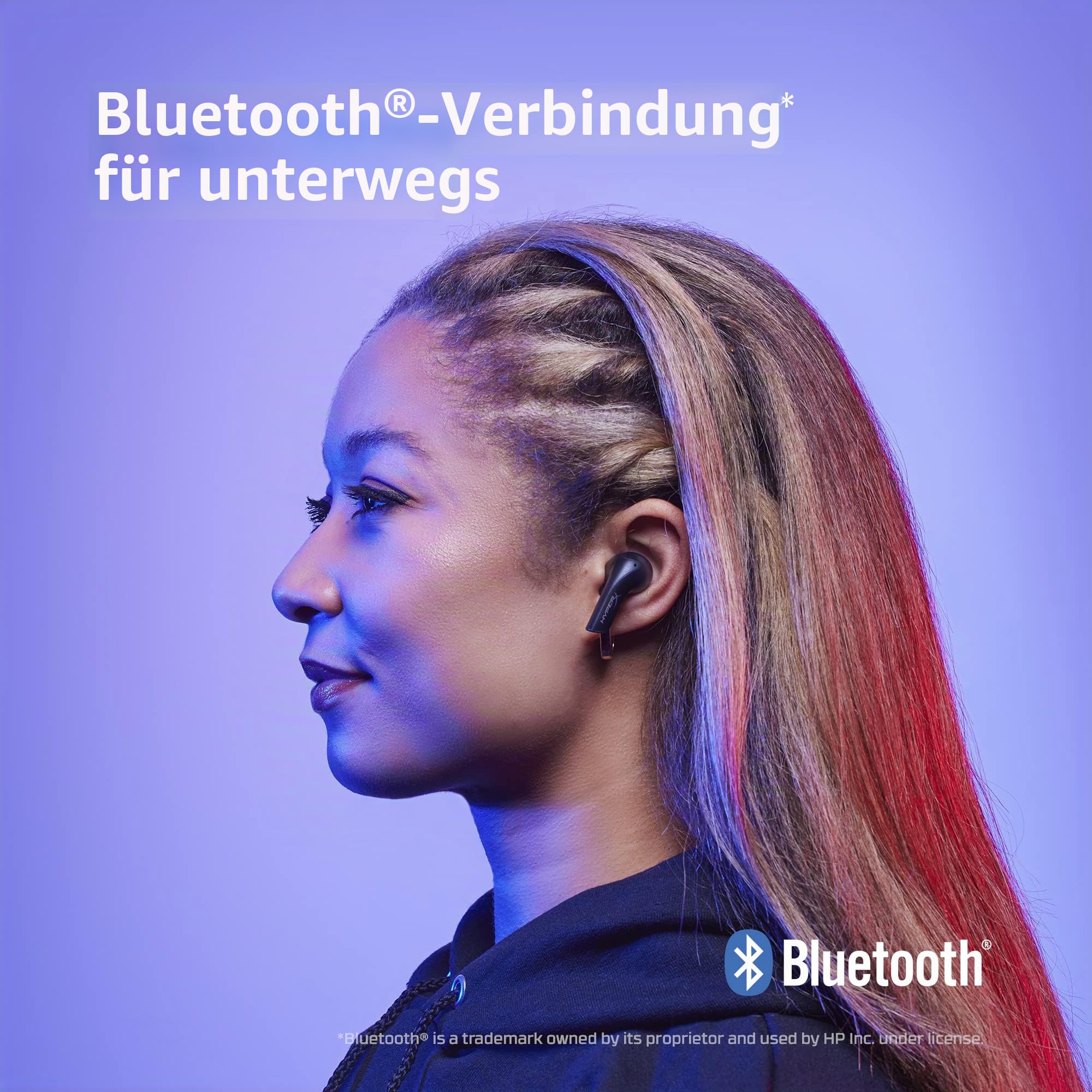 HyperXCloud MIXBuds-EchtekabelloseOhrhörer,Bluetooth-kompatibel,Low-Latency-Gaming-Modus,USB-CWireless-Adapter,langlebigerAkku,12-mm-Treiber,Silikon-Ohrpolsterin3Größen,DTSHeadphone:X