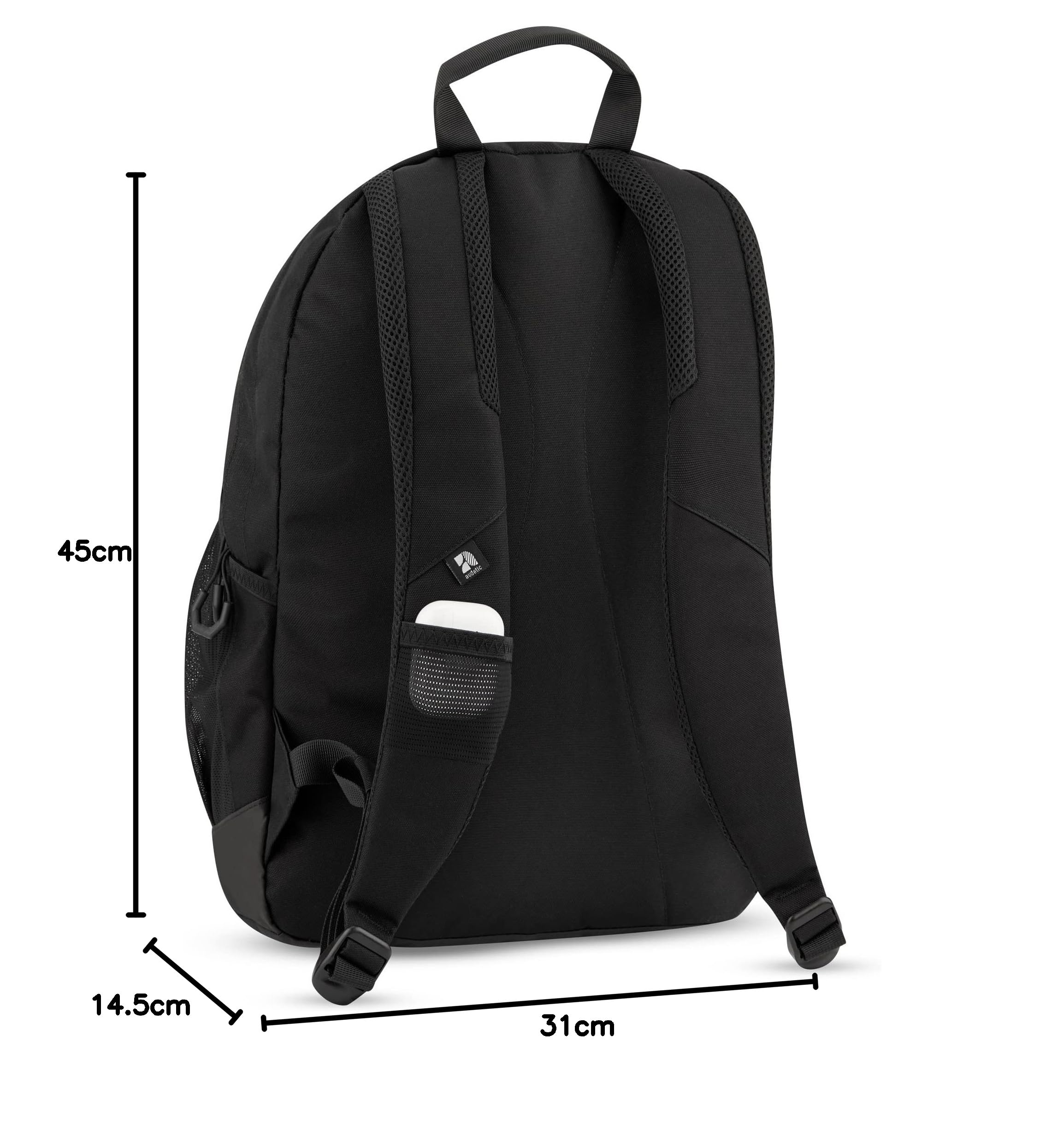 AUDETIC Plecak szkolny dla dziewcząt i chłopców, dla nastolatków – Flex – plecak damski i męski z kieszenią na laptopa o przekątnej ekranu 16", do szkoły i na czas wolny – odporny na działanie wody