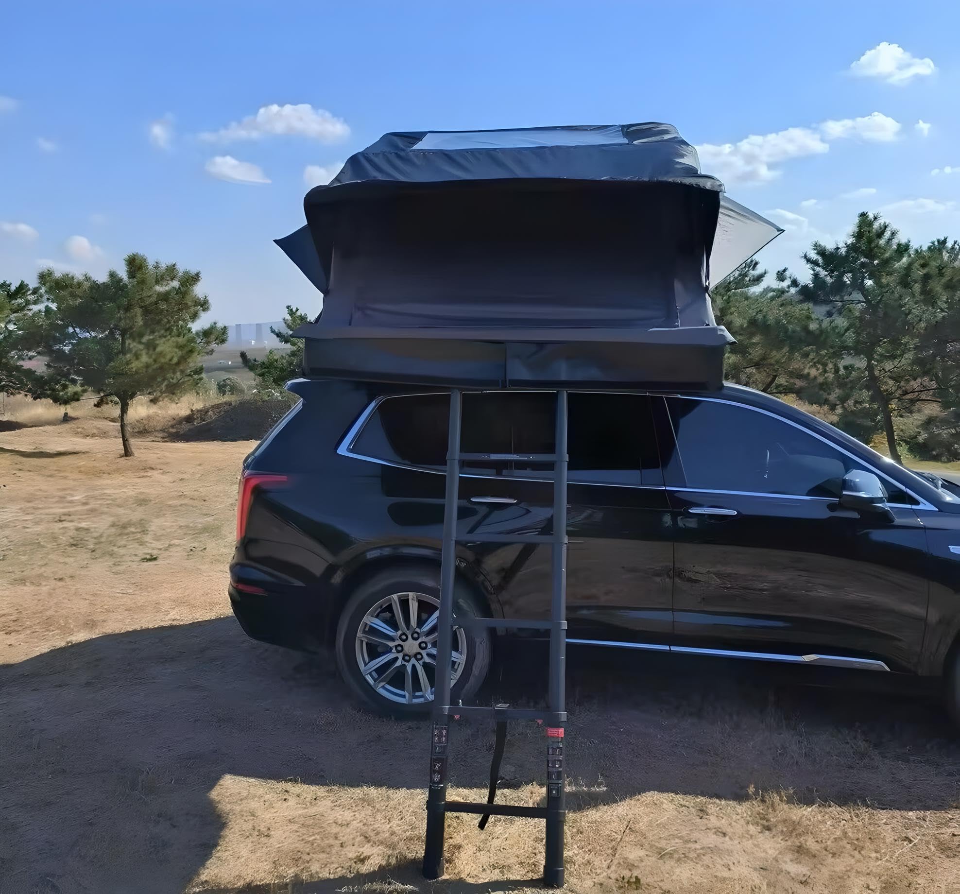 Autodachzelt Grau/Schwarz Softcase Dachzelt Auto 2 Größen