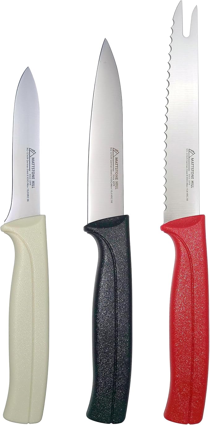 Paring Knife Set, MATTSTONE HILL Kitchen Prep Knife Set