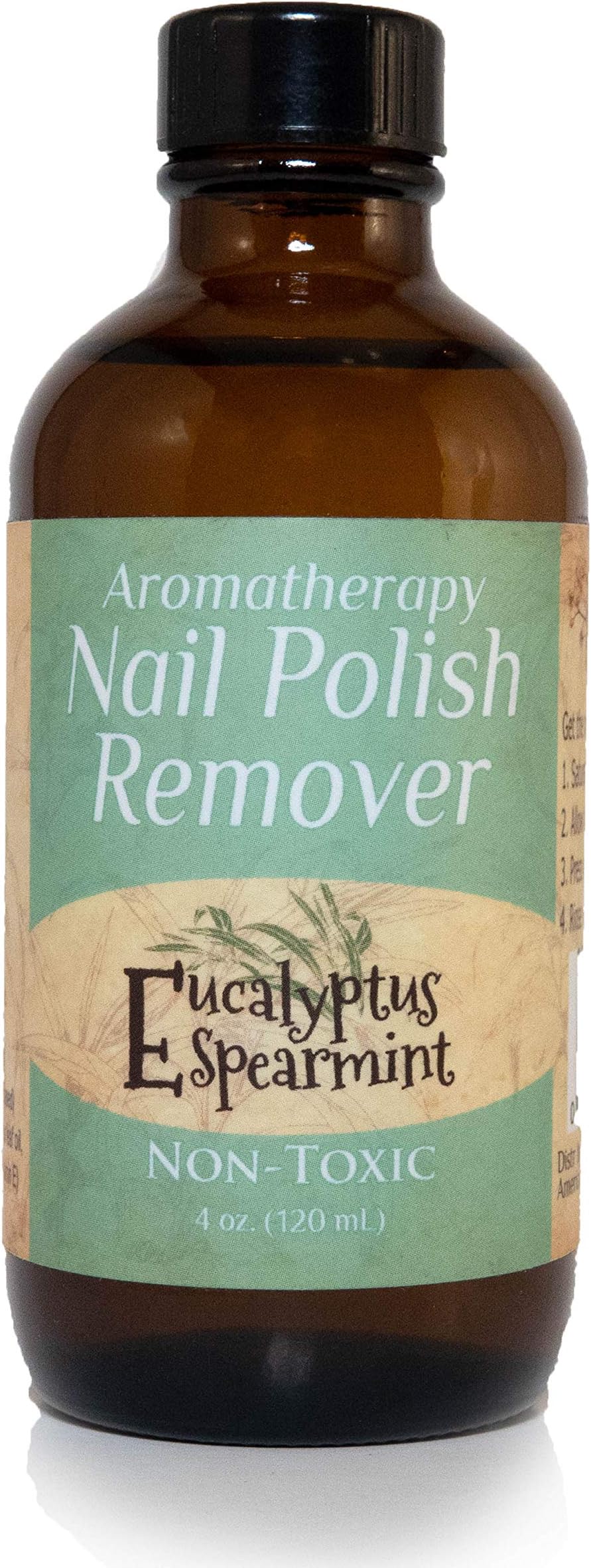 Marley Marie Naturals Nail Polish Remover - Eucalyptus Spearmint (Stress Relief) 4 oz. bottle