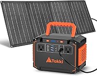 Vista 15 de Takki - Generador solar de 120 Wp, estación de energía portátil con paneles solares de 21 W, cargador solar de 88 Wh, puertos USB de CA y CC