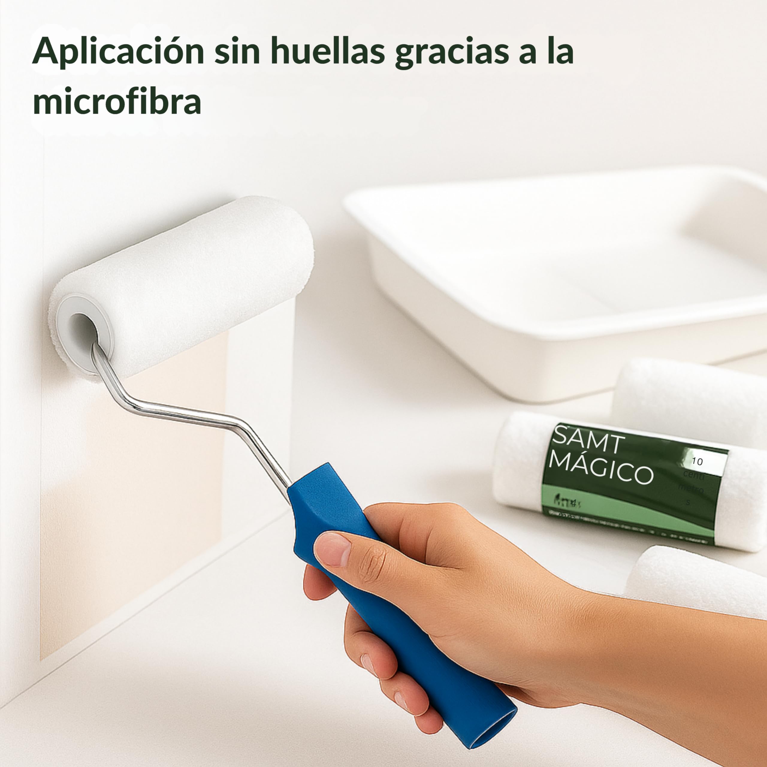 10 rodillos de repuesto de 10 cm – Rodillo de pintura y rodillo de pintura, para barnices, pintura de pared, barniz, rodillo de pintura, rodillo de pintura, accesorios de pintura, set de