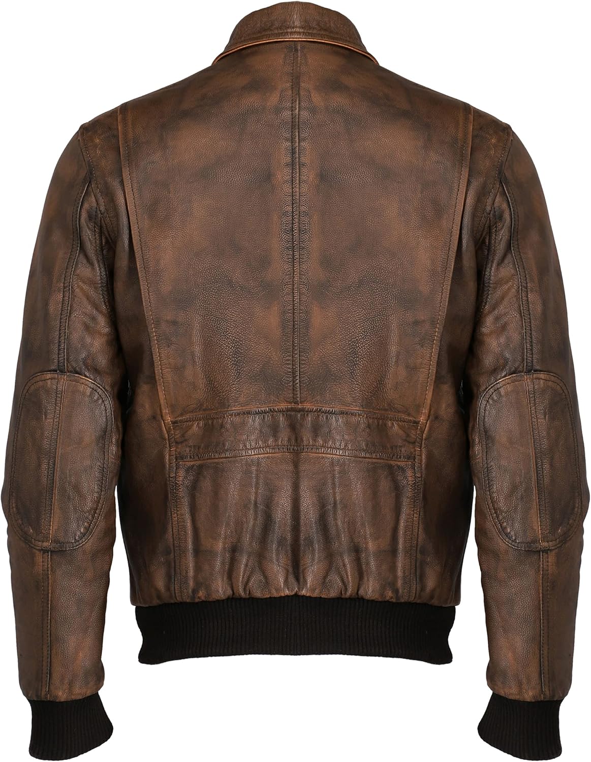 Men's Leather Flight Bomber Jacket Air Force A2 Aviator Pilot Cockpit - Image 2