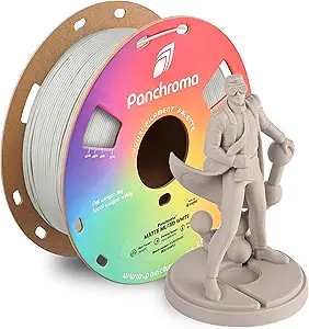 Polymaker Panchroma Matte PLA Filament, Muted White 1.75mm 1kg 3D Printing Filament, Formerly Polyterra Matte, Fit Most FDM 3D Printers, 1kg Spool (2.2lbs)