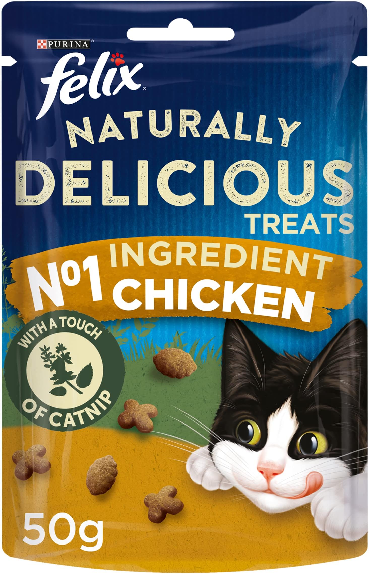 FELIX Naturally Delicious Cat Treats Chicken and Catnip 50g
