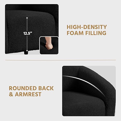 Miniatura 135 de Topeakmart Silla decorativa de terciopelo, cómoda y moderna silla de club de terciopelo con reposabrazos y patas resistentes para sala de Azul