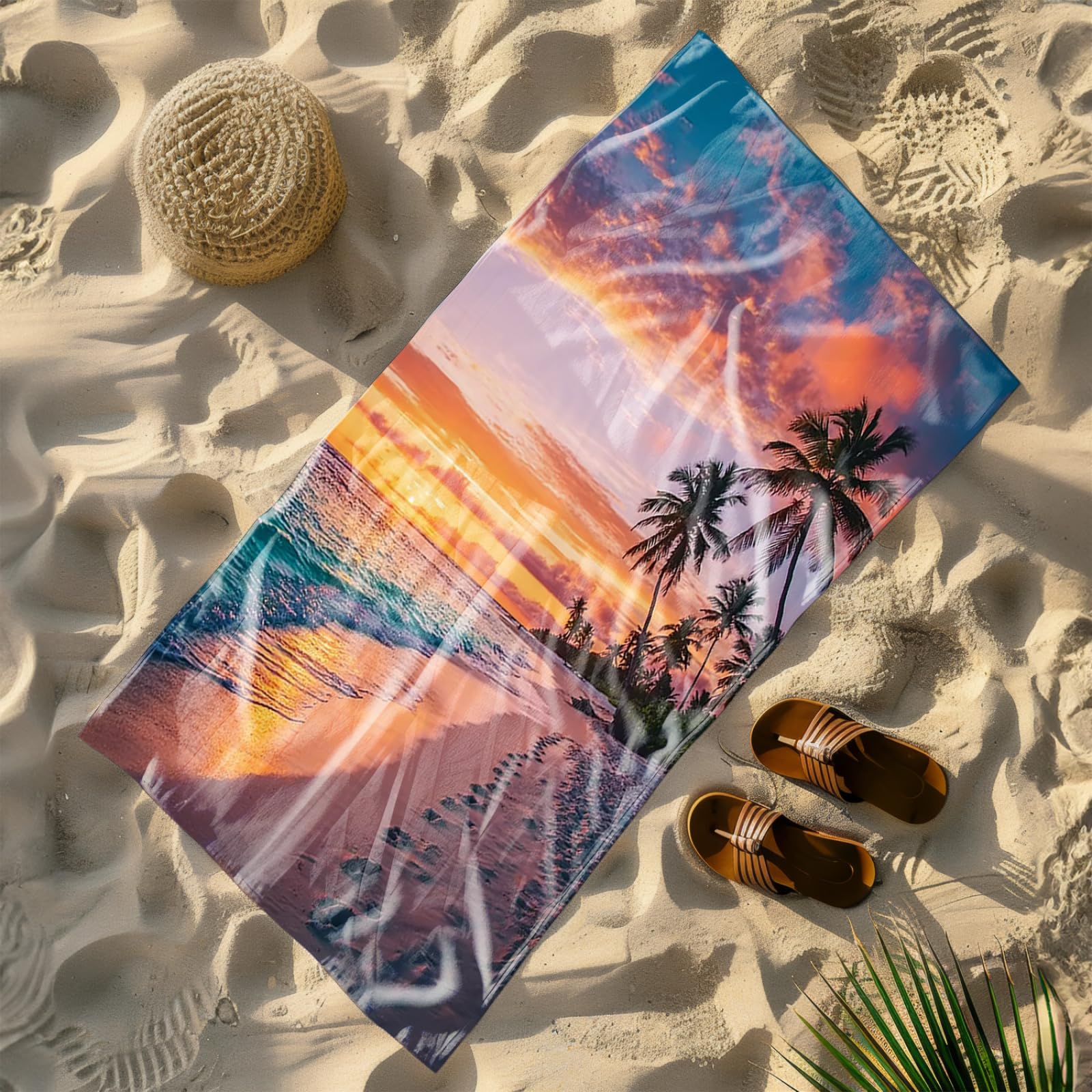 Beach Towel 80x160 Yellow Beach Microfibre Quick Dry Towel for girls,Pool Swimming Travel Towels,Sand-Resistant, Absorbent, Lightweight