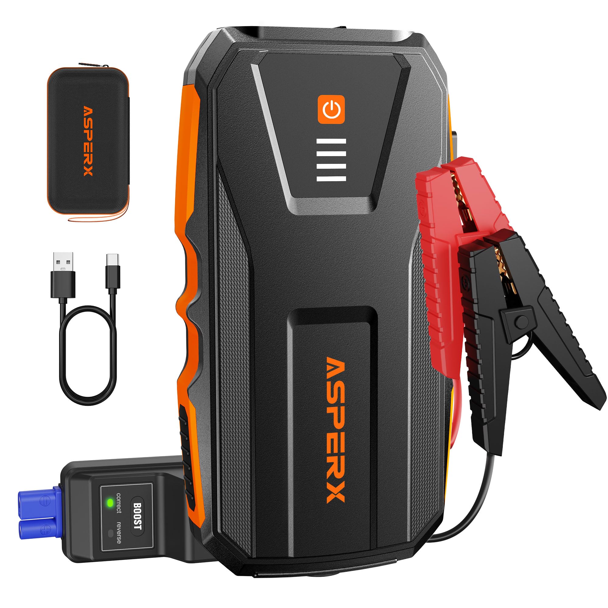 Avviatore Batteria Auto 3000A - Per Auto E Moto, 12V, Torcia LED, Power Bank, Impermeabile - Foto 6