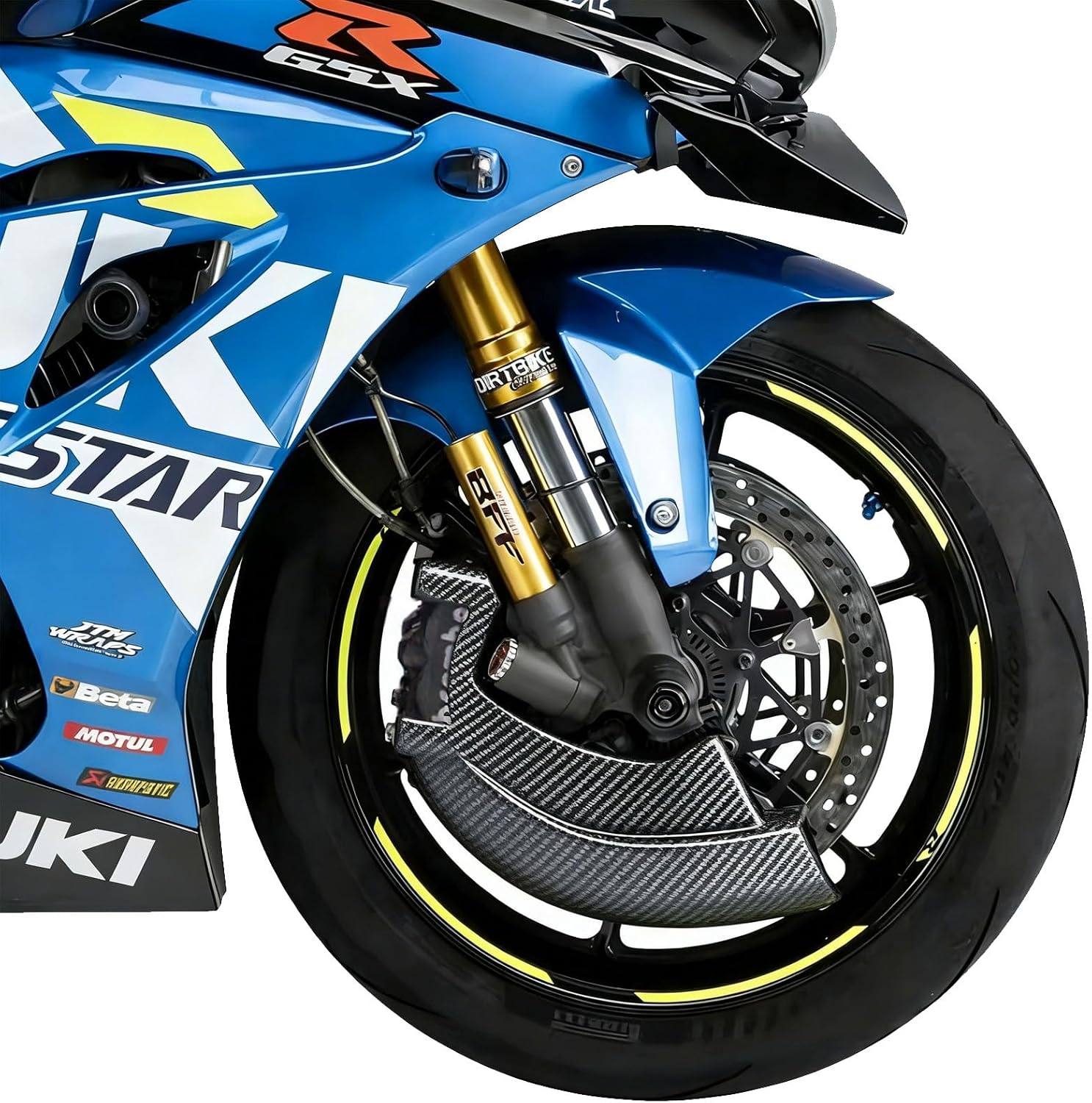 Motorcycle Front Brake Caliper Covers for Suzuki GSX-R 1000R 2017-2025 GSXR 1000 2009-2025 Front Wheel Radiator Guard Accessories (Patterned Black)
