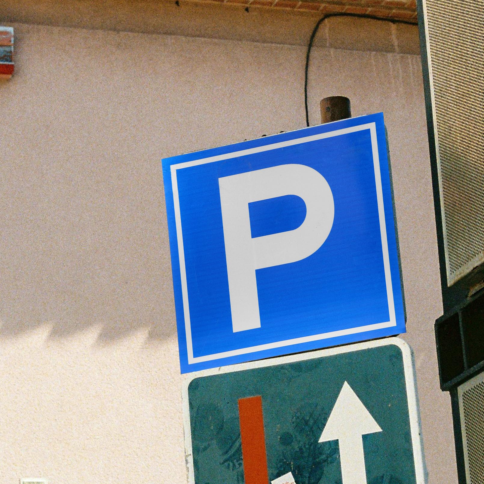 Zerodeko Cartello Parcheggio Simbolo p in Alluminio Segnaletica Stradale Per Sicurezza e Visibilità Per Parcheggi