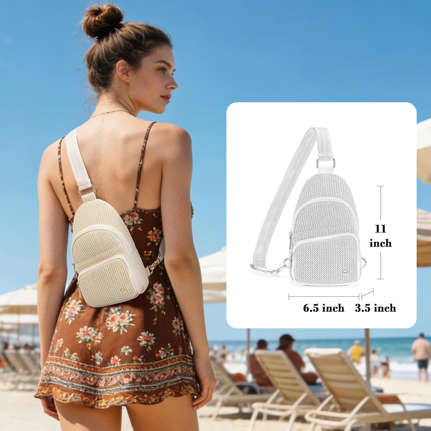 Haytijoe Faux Straw Crossbody Bags for Women RFID Summer Raffia Sling Bag Beach Vacation Travel Purse - Image 2